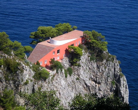 Casa Malaparte (Villa Malaparte) en Capri. Italia. Arquitecto: Adalberto Libera (1938-1943)