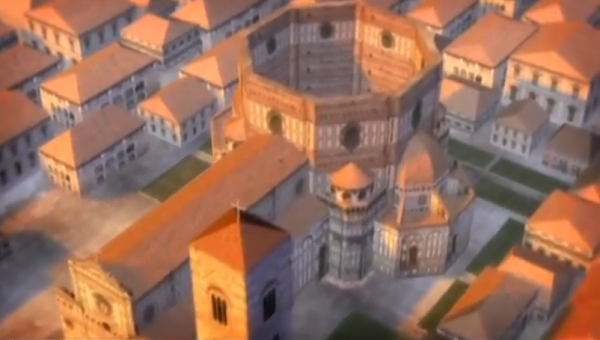 Maqueta de la Catedral de Florencia, sin cúpula.