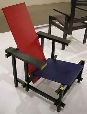 La silla Gerrit Rietveld de 1917.