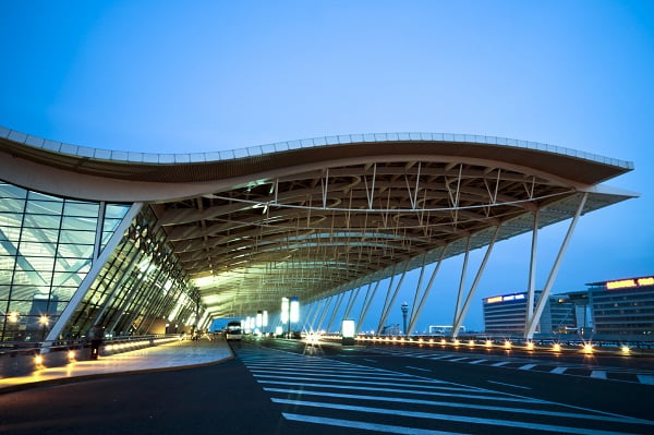 El aeropuerto de Pudong. 