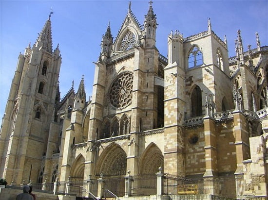 Catedral gótica de León en España
