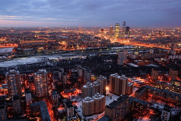 La hermosa ciudad de Moscú.