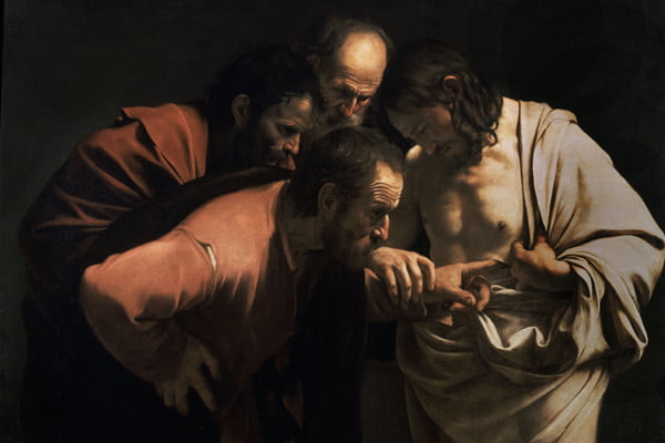 La incredulidad de Santo Tomás es una de las obras más famosas de Caravaggio.