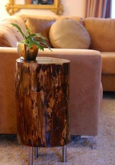 imagenes de muebles hechos de troncos 