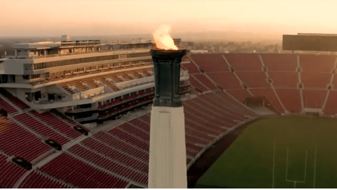 Los Ángeles Memorial Coliseum. Llama olímpica 