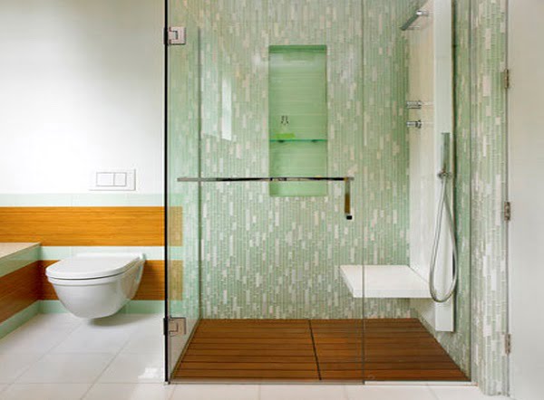 duchas modernas color verde claro