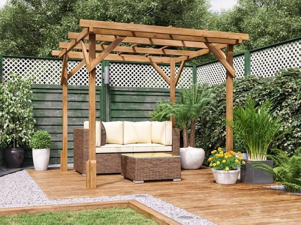 pergolas de madera simples