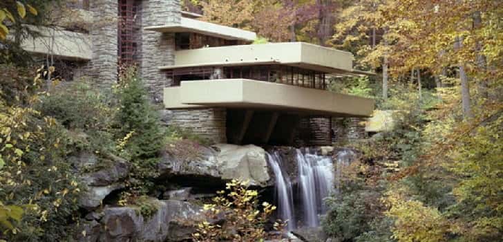 La residencia The Fallingwater en Mill Run, Pennsylvania