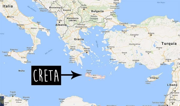 isla de Creta donde floreció la civilizacion minoica